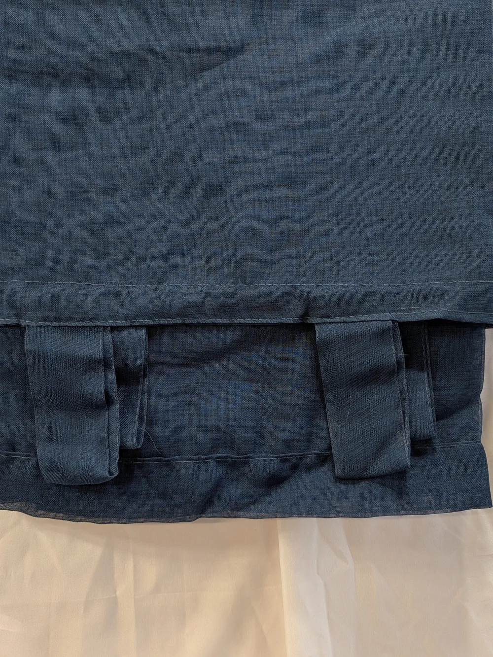 NWT Jessica Simpson Navy Tab Top Window Panels w/tie backs 2 Pack 38inx84in